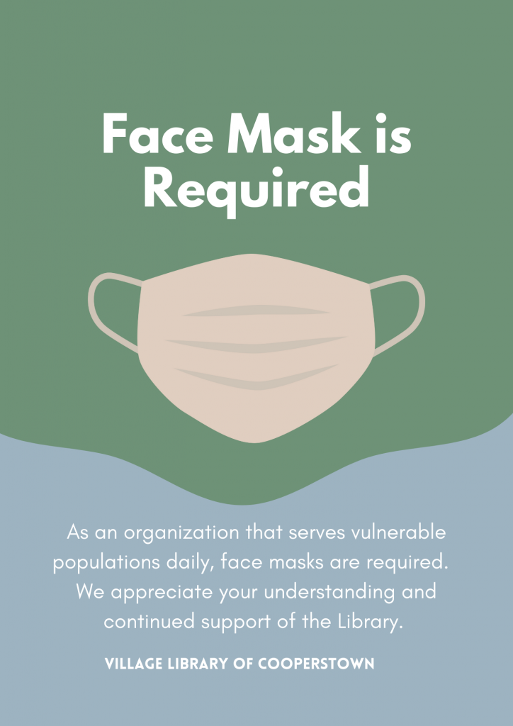 Updated Mask Rules 8.4.2021 Village Library of Cooperstown